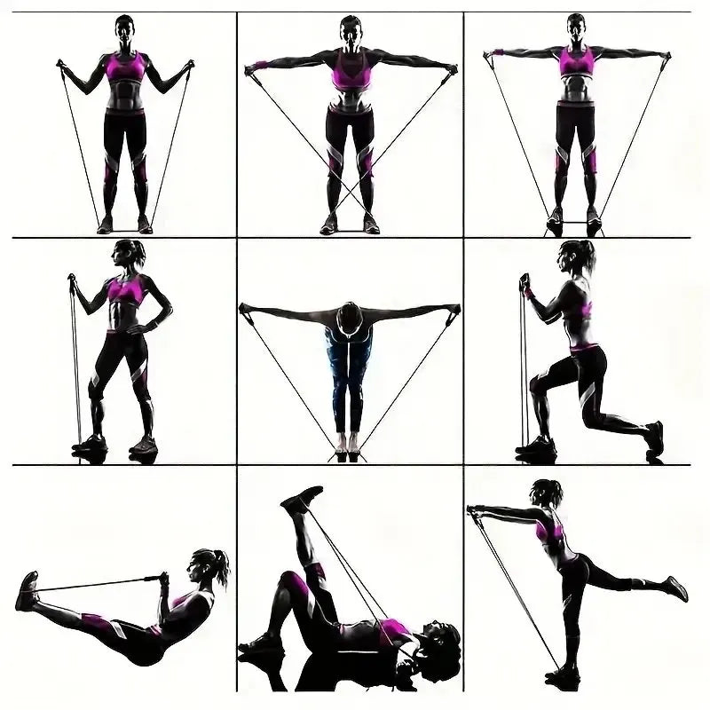 TPE Resistance Band Set With Door Anchor And Ankle Straps