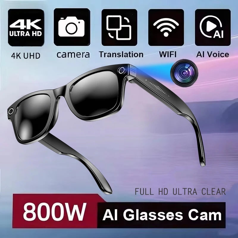 GUHUAVM AI Camera Translation Glasses Waterproof Smart Sunglasses
