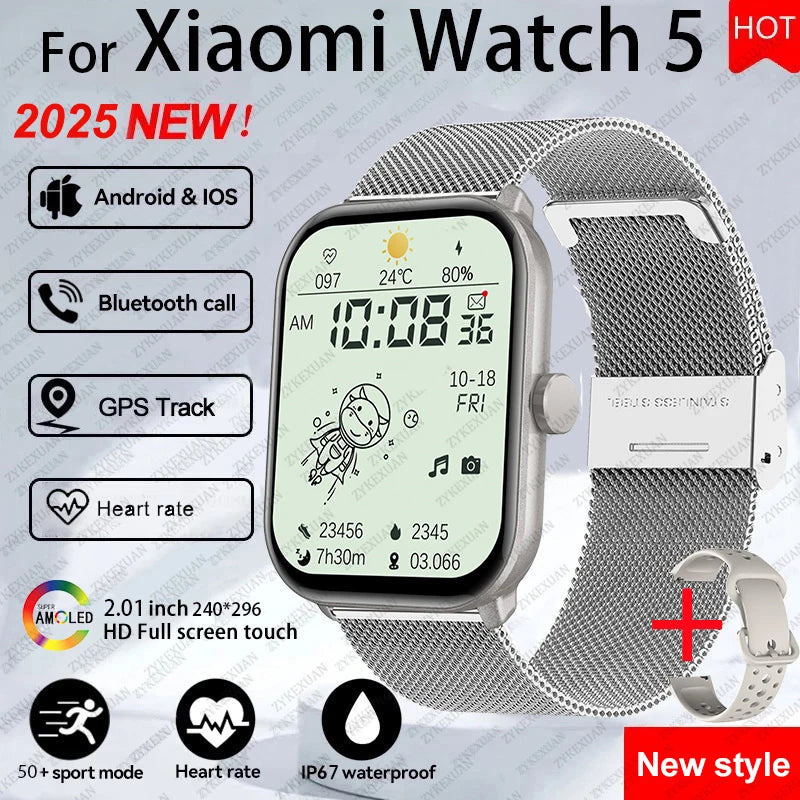 Global Version Watch 5 AMOLED Smartwatch With GPS Heart Rate