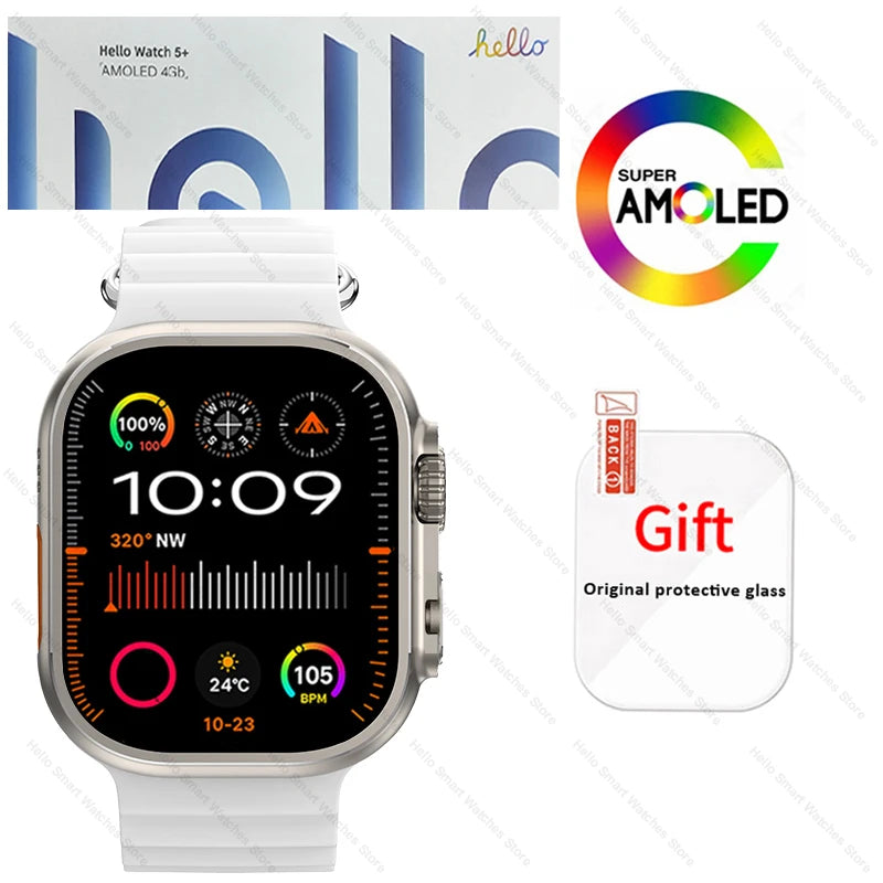Hello Watch 5 Plus Ultra3 Smartwatch 4G NFC Bluetooth AMOLED
