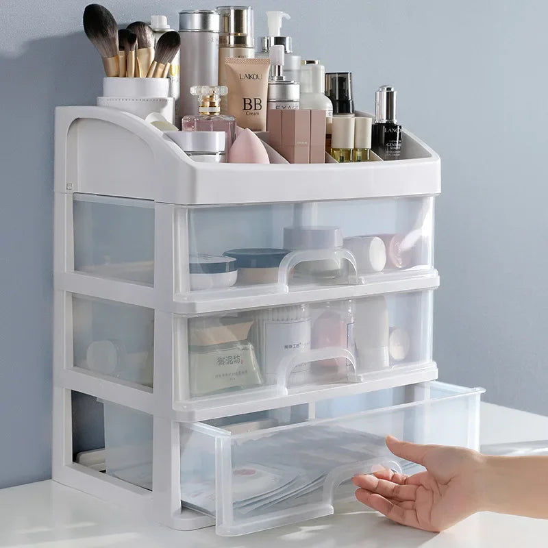 Makeup Case Jewelry Organizer Box Drawer Storage Plastic