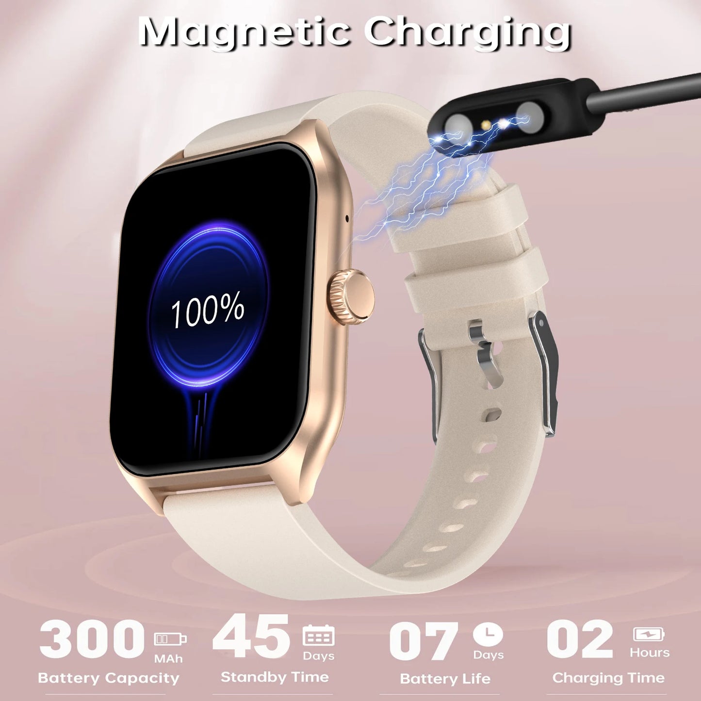 LIVLOVCP AI Voice Assistant Smartwatch Sleep Heart Rate Monitor 100 Sports