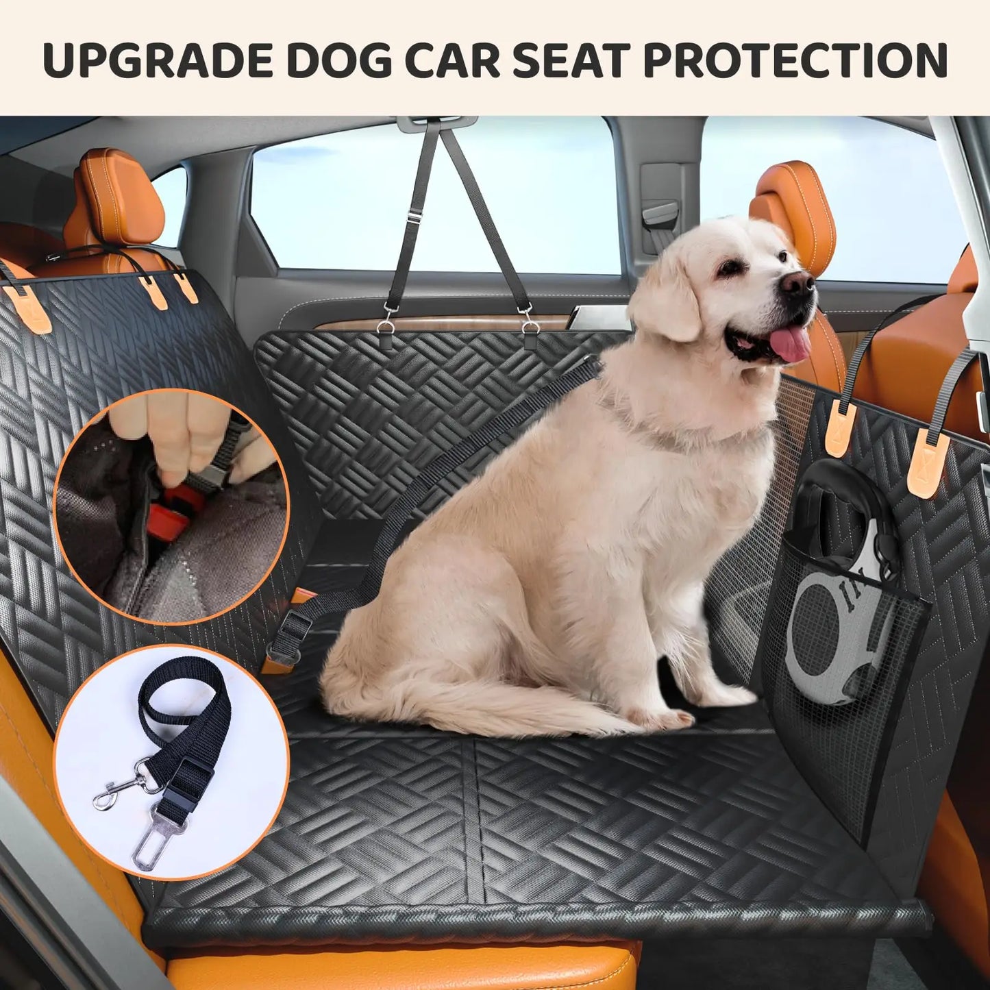 NONECN Car Rear Seat Dog Hammock Cover Heavy Duty 400lb