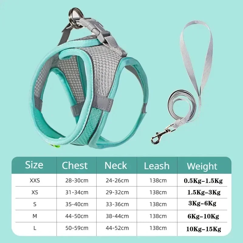 NONECN Soft Mesh Dog Harness Vest For Small Medium Dogs