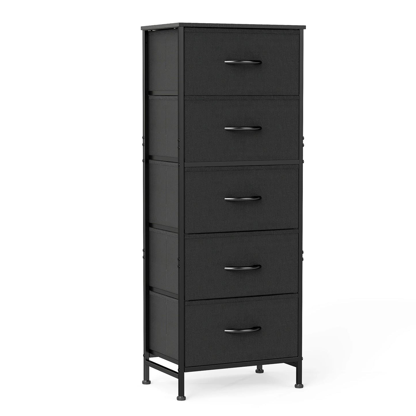 JHK 5 Drawer Dresser Wardrobe Steel Frame Bedroom Furniture