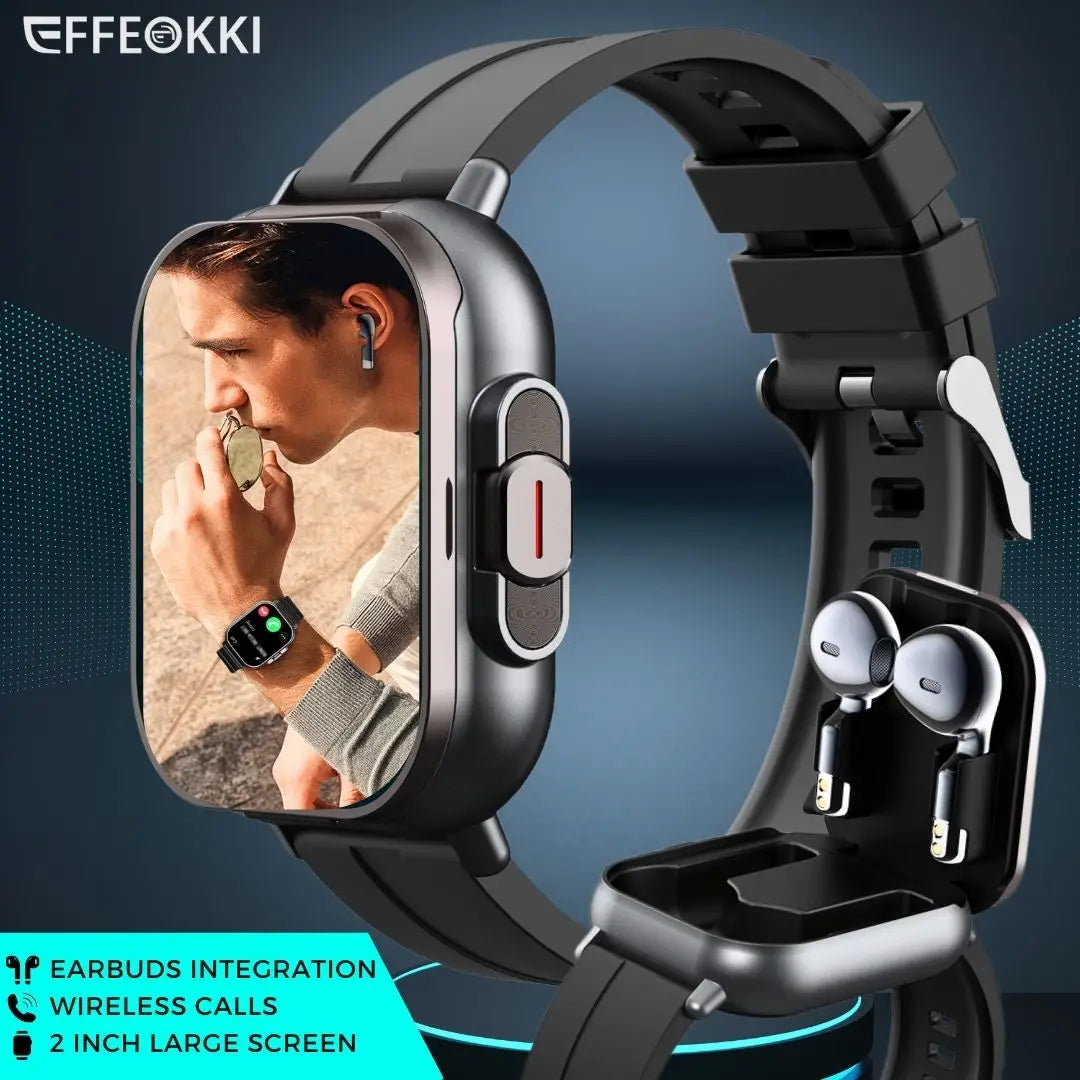 2 In 1 Built-In Smartwatch With NFC Earbuds For Android