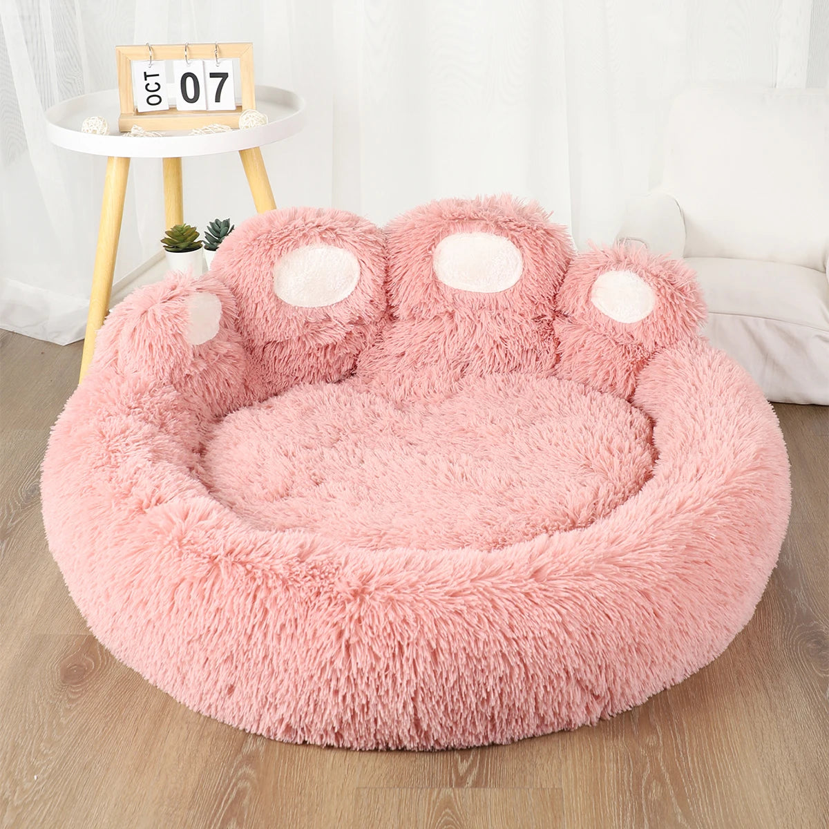 BeiYu Pet Fluffy Dog Bed Winter Warm Comfort Bedding