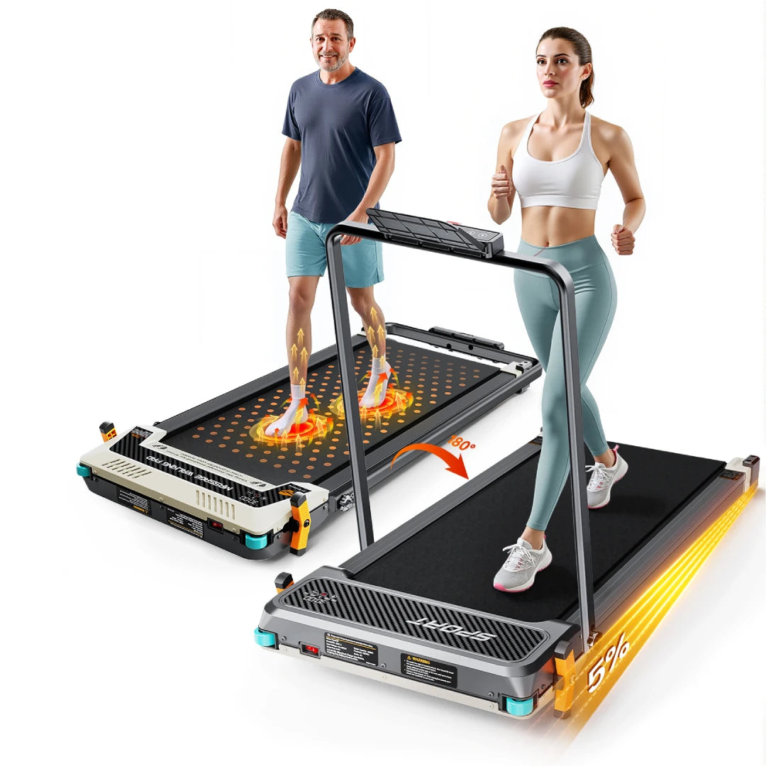 AKLUER Walking Pad Treadmill Home 2.5HP LCD Data Display 2in1