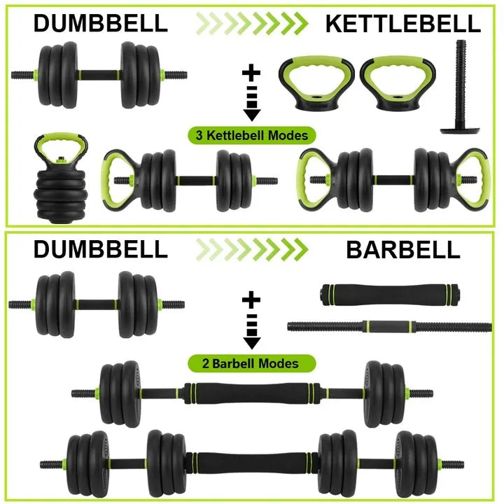 TWISTER.CK Adjustable Dumbbells 4 In 1 Weight Set Home Gym