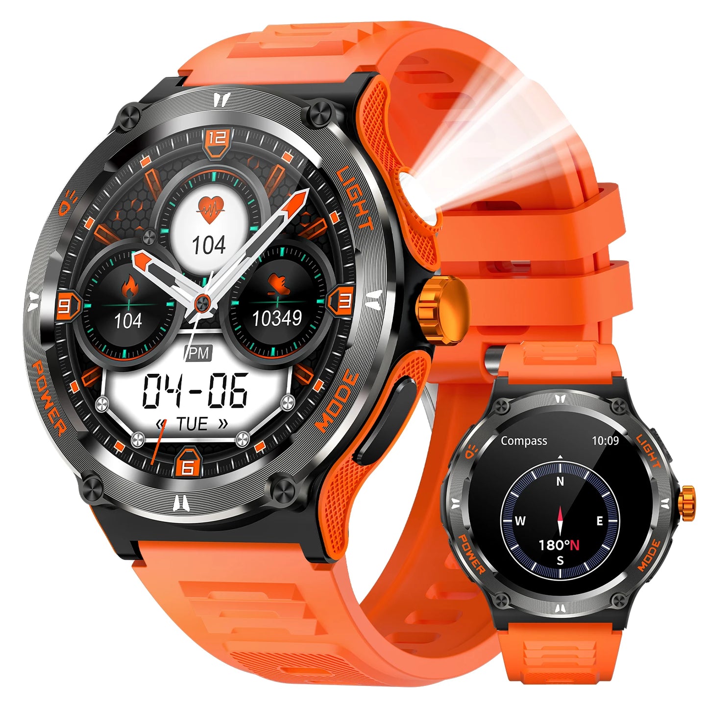 EIGIIS Smart Watch 3ATM Waterproof Heart Rate Sleep Analysis Bluetooth