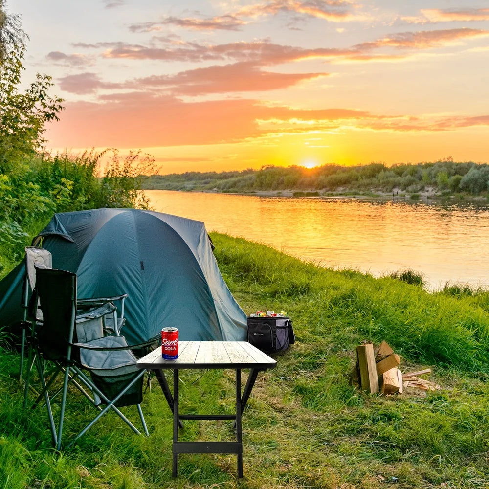 Adjustable Height Portable Folding Camp Side Table Outdoor Indoor