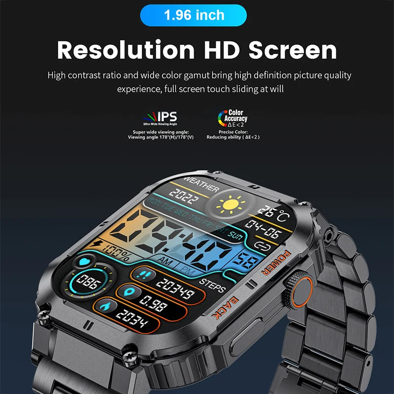 LIGEC Outdoor Fitness Waterproof Smartwatch With Bluetooth Calling