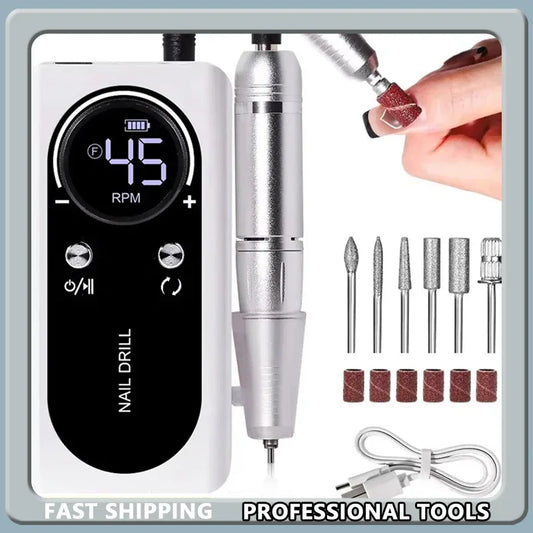 Professional 45000RPM Electric Portable Nail Drill Machine For Manicure