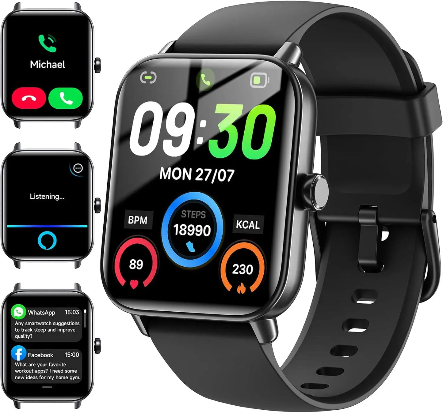 Erilles Smartwatch with Alexa Built-in IP68 Waterproof Fitness Tracker