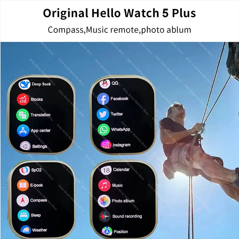 Hello Watch 5 Plus Ultra3 Smartwatch 4G NFC Bluetooth AMOLED