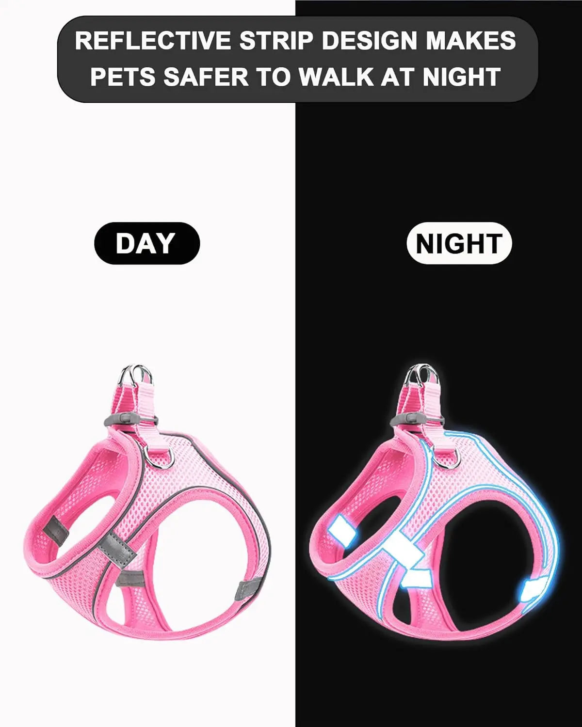 NONECN Soft Mesh Dog Harness Vest For Small Medium Dogs