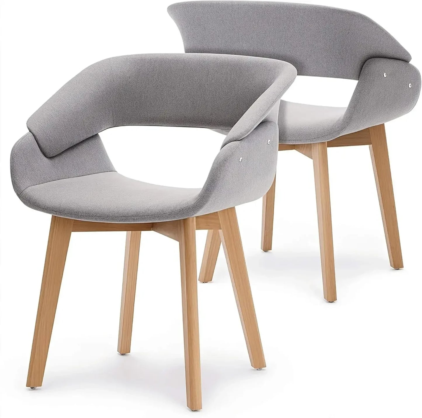 Guangbai Modern Faux Leather Dining Chairs Set of 2