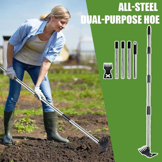 2 In 1 Weed Puller Tool With Extended Handle Garden