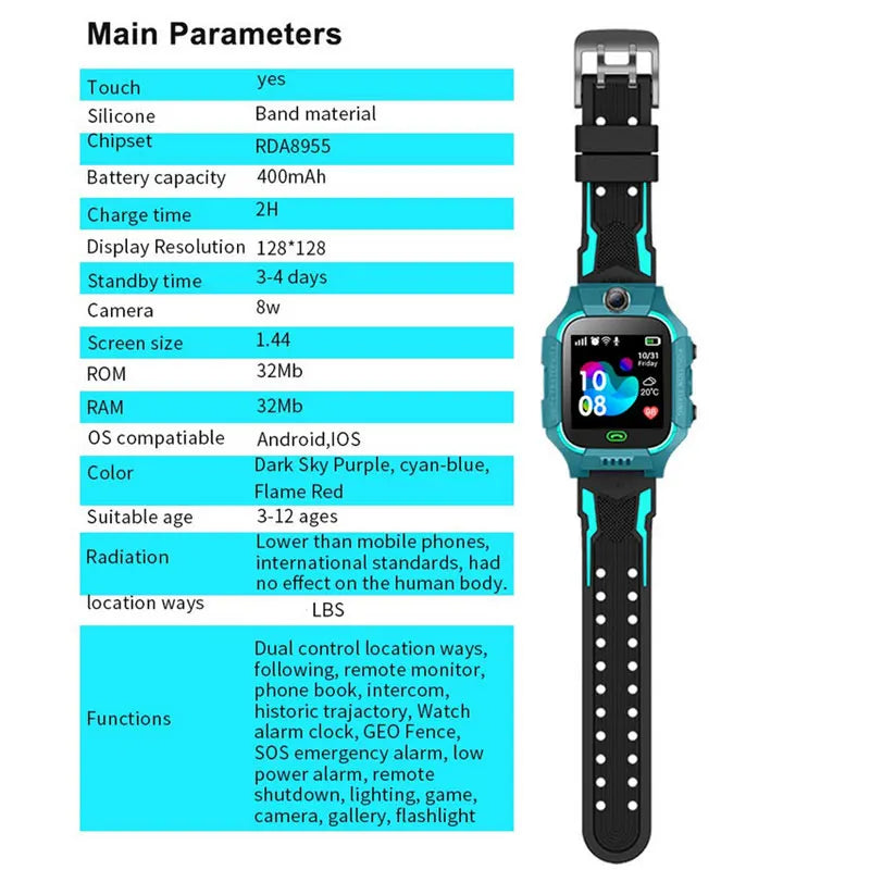 Twister.CK Z6 Kids Smartwatch With SIM Card Call Camera