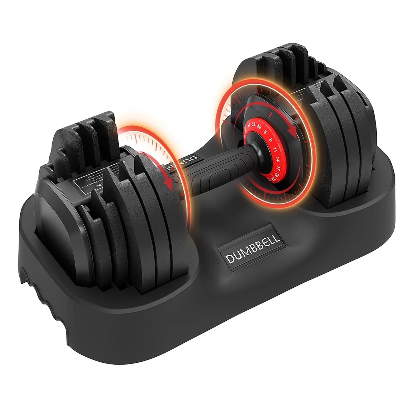 HiMISS 18 In 1 Adjustable Dumbbell Set With Tray Storage