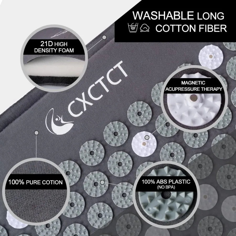 Yoga Acupressure Mat Set With Pillow For Back Neck Pain