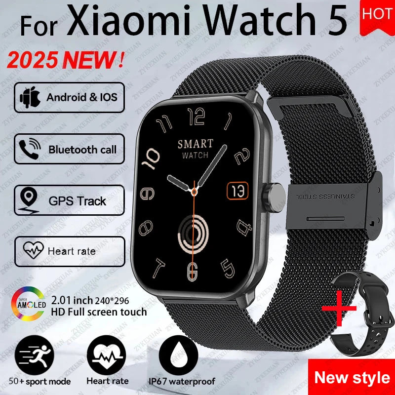 Global Version Watch 5 AMOLED Smartwatch With GPS Heart Rate