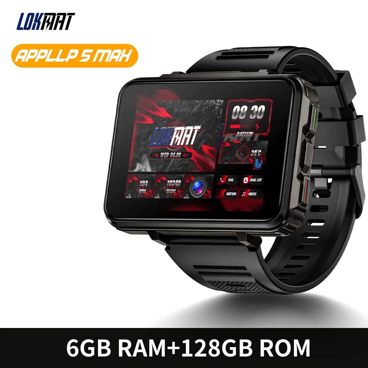 LOKMAT APPLLP 5 MAX Android Smartwatch 4G Wifi Square