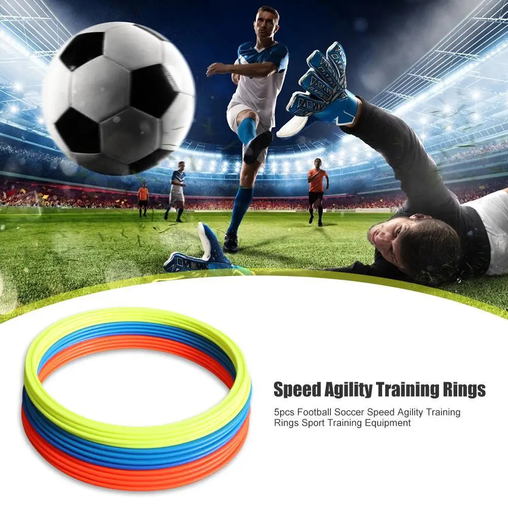 Shunmaii Portable Soccer Agility Rings 5pc Set Training Equipment