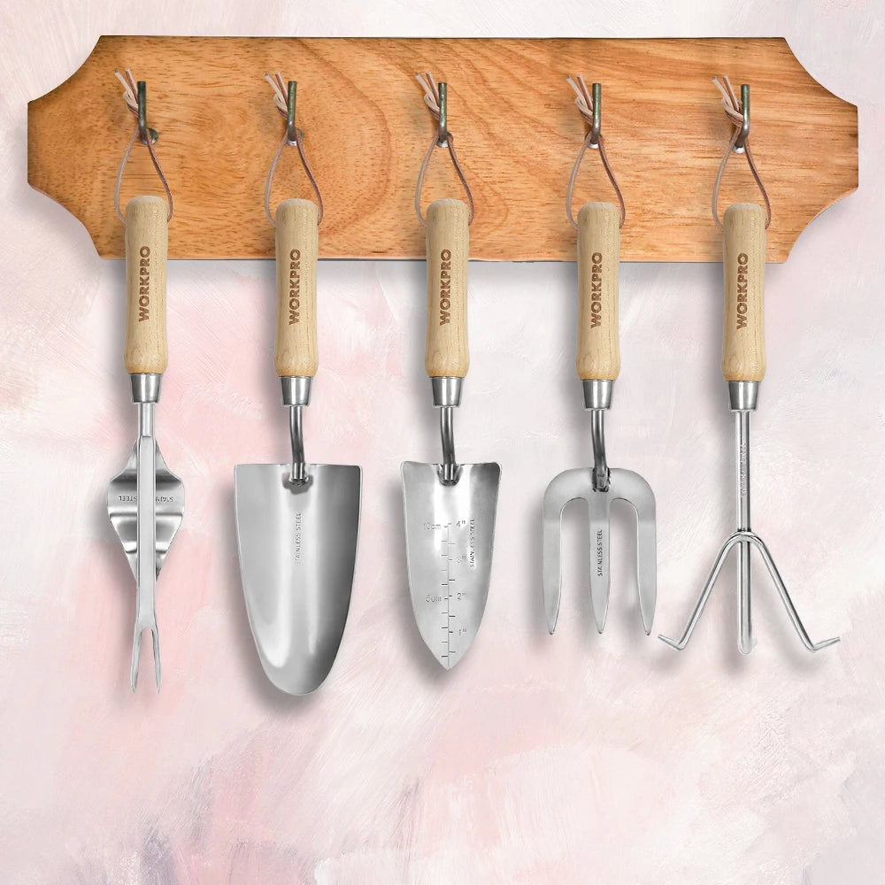 WORKPRO 8-Piece Garden Tool Set With Tote And Gloves