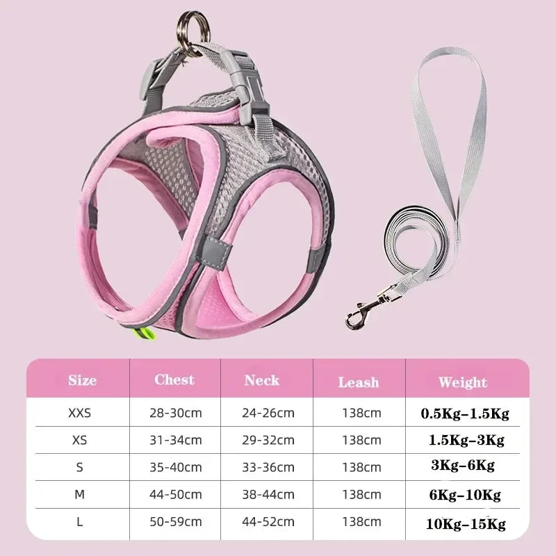 NONECN Soft Mesh Dog Harness Vest For Small Medium Dogs