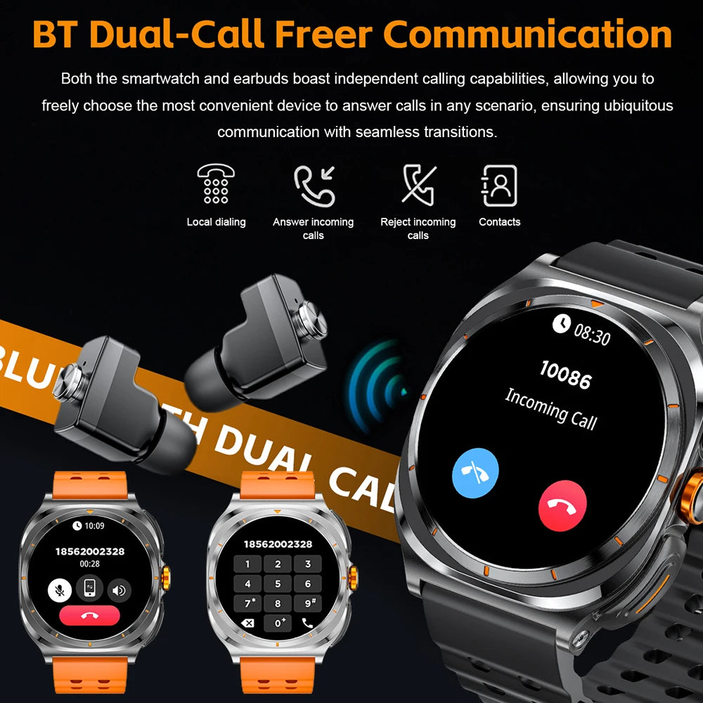 BOALZETD 2-In-1 TWS Bluetooth Earphones And Smartwatch IP68