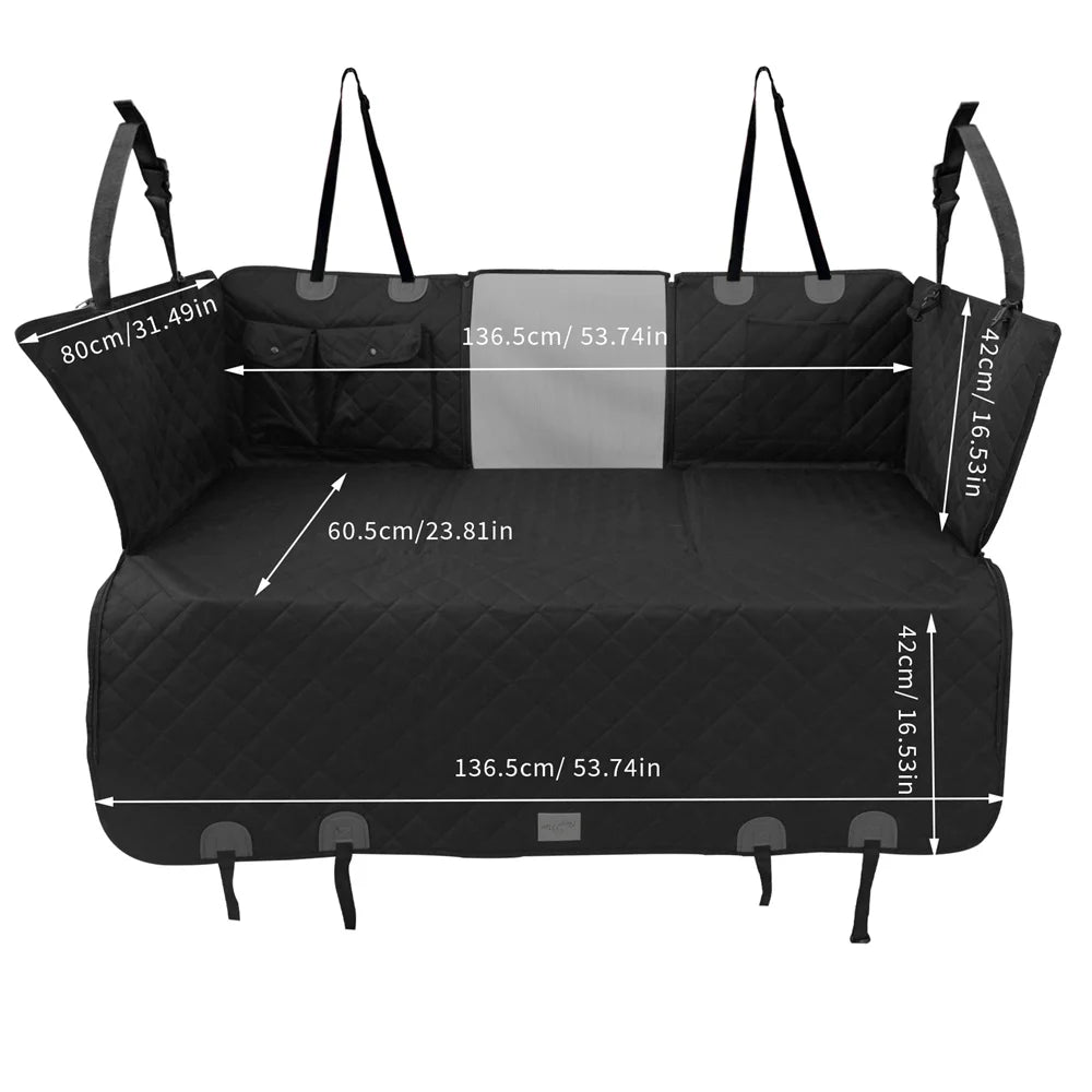 Waterproof Back Seat Extender Hammock For Dogs Universal Fit