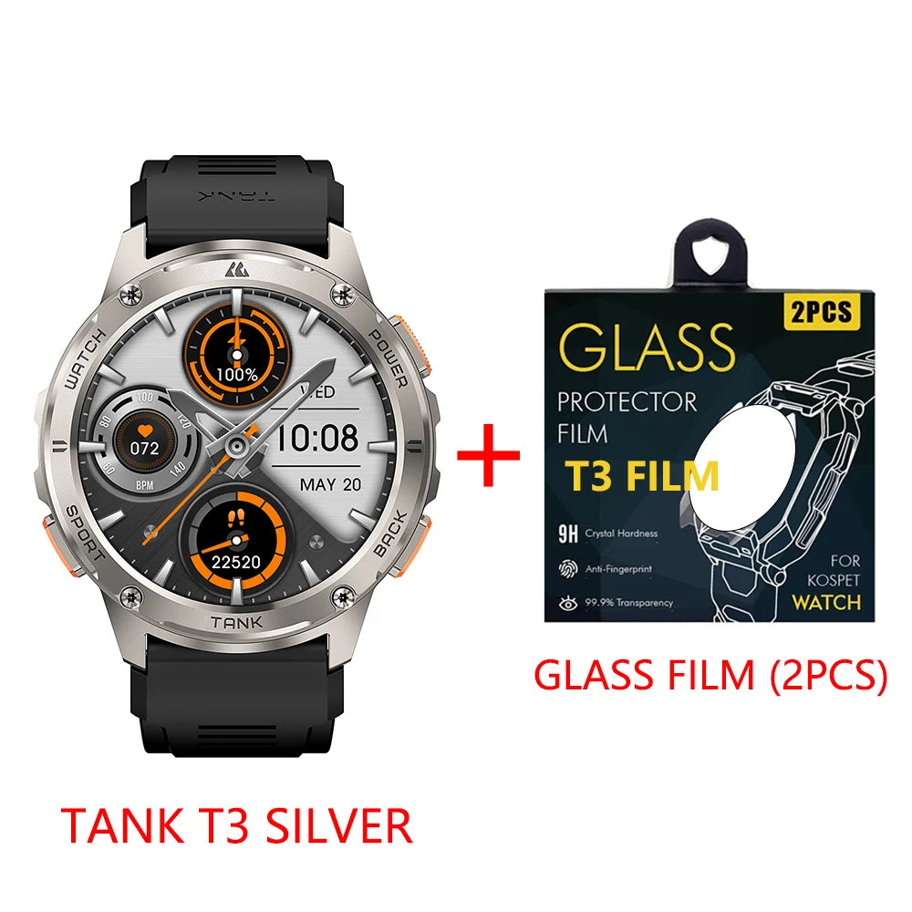 KOSPET Tank T3 Smart Watch Military Style AMOLED Bluetooth