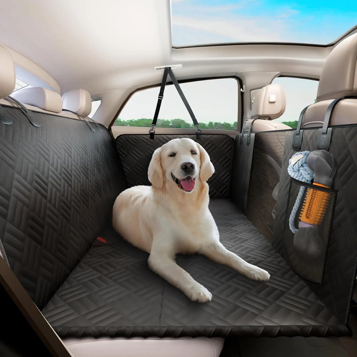 NONECN Car Rear Seat Dog Hammock Cover Heavy Duty 400lb