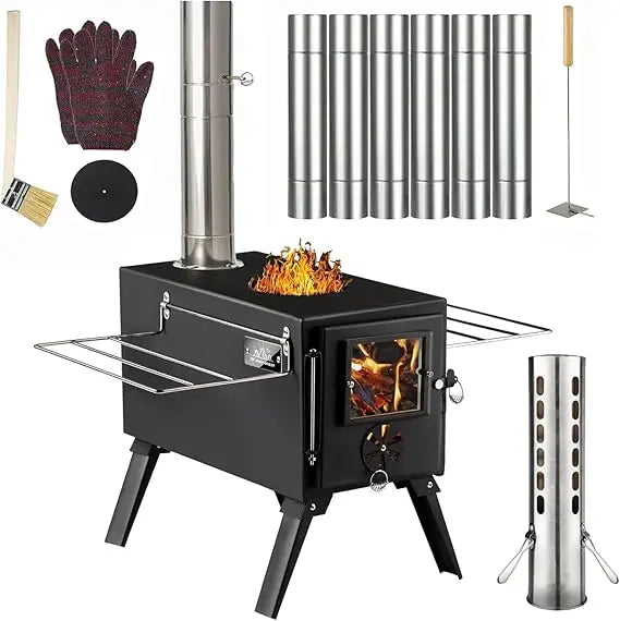 TIFICY Portable Outdoor Wood Fired Stove for Heating and Cooking