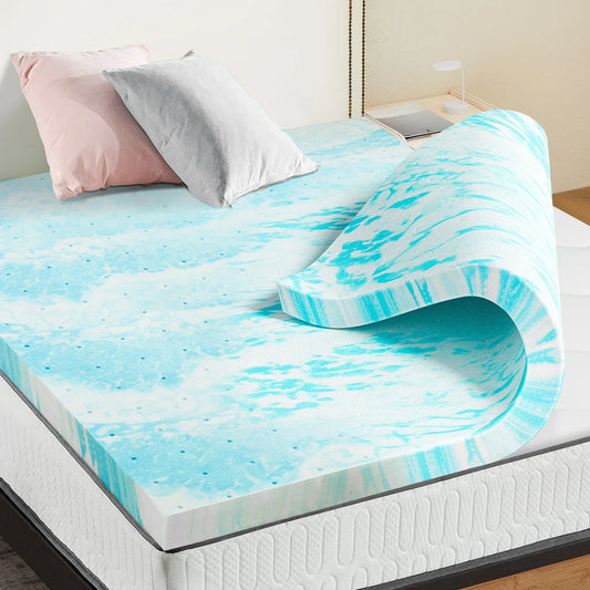 JHK Gel Memory Foam Mattress Topper For Cooling Comfort