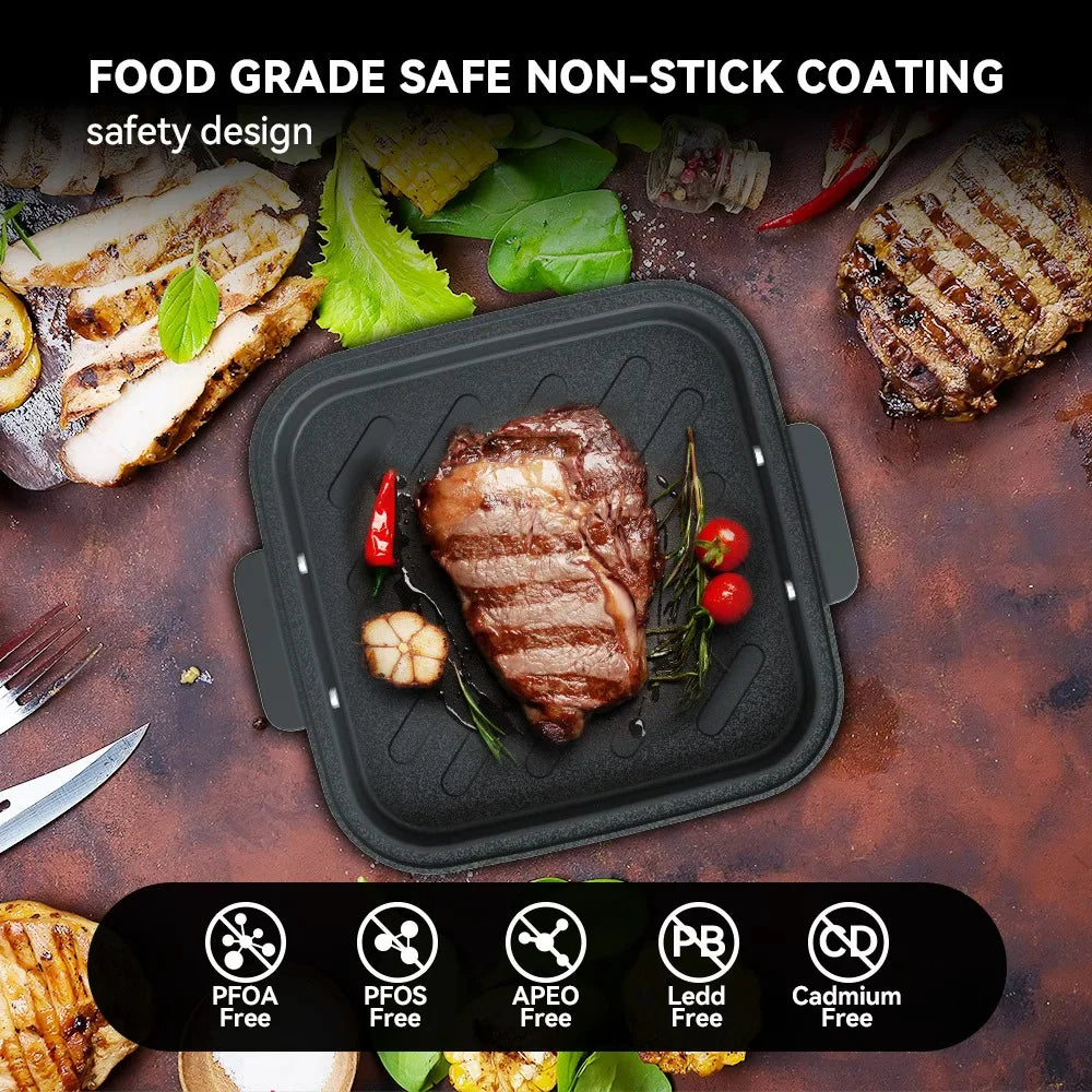 Compact Glass Air Fryer and Grill With Digital Presets