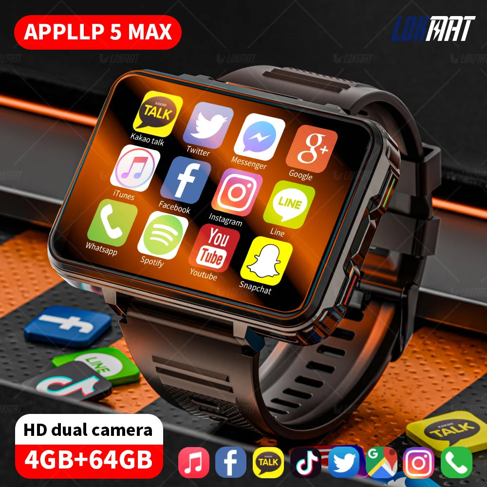 LOKMAT APPLLP 5 MAX Android Smartwatch 4G Wifi Square
