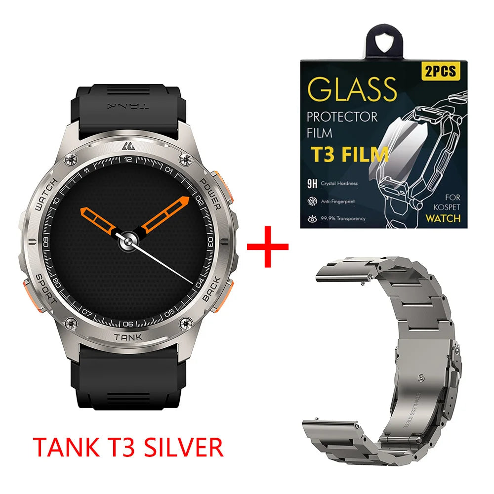 KOSPET Tank T3 Smart Watch Military Style AMOLED Bluetooth