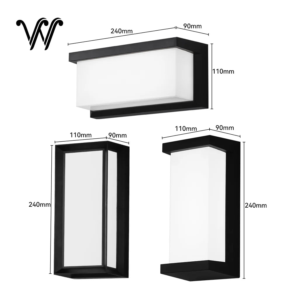 WOMINGSEN IP65 Outdoor LED Wall Lamp 24W Exterior Light
