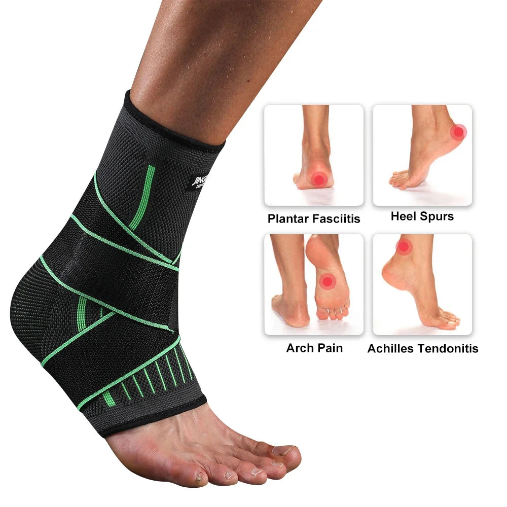 Ankle Brace Compression Sleeve Adjustable Support for Sprained Ankles
