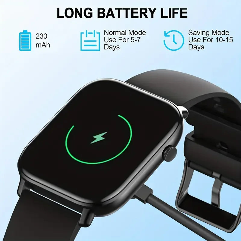 LAXASFIT Waterproof Smartwatch With Bluetooth Calling And Voice Assistant