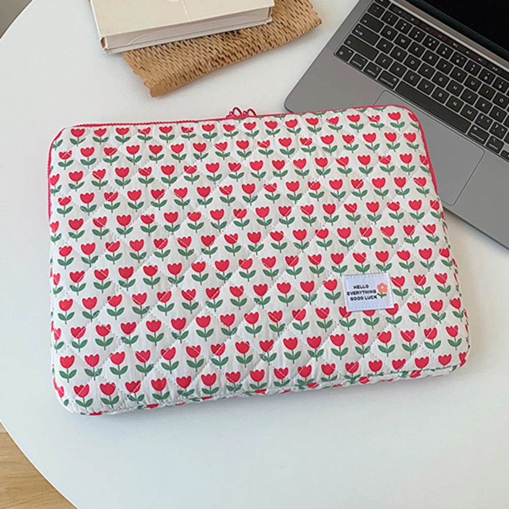 VKTECH Flower Laptop Sleeve Computer Bag With Zipper