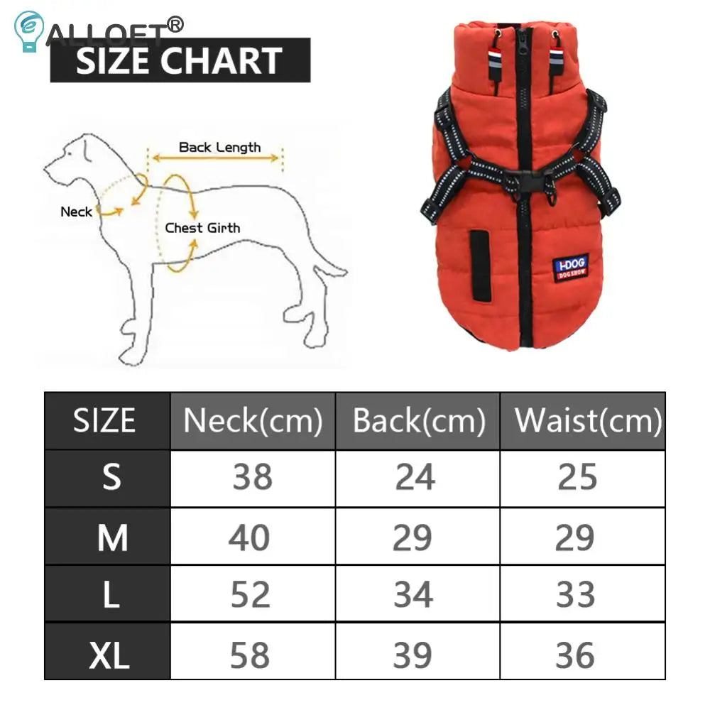Shunmaii Cotton Reflective Dog Harness Jacket for Puppies