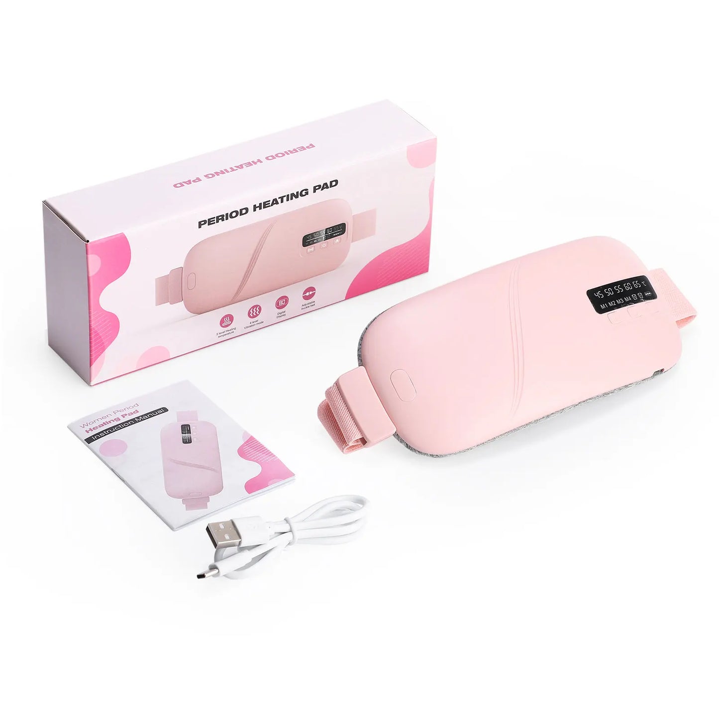 PASTSKY 5 Modes Electric Heating Vibration Belt for Cramps