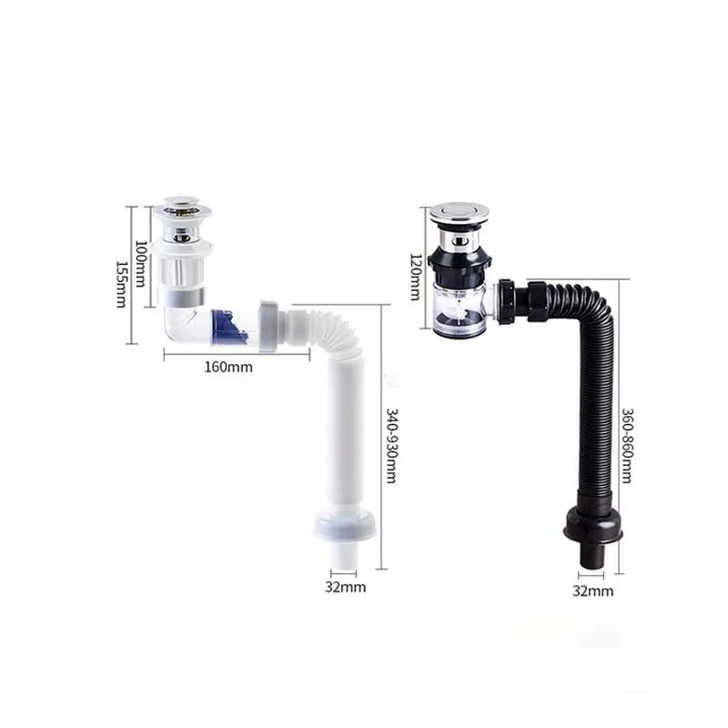 Universal Drain Pipe Kit For Kitchen Sink And Basin