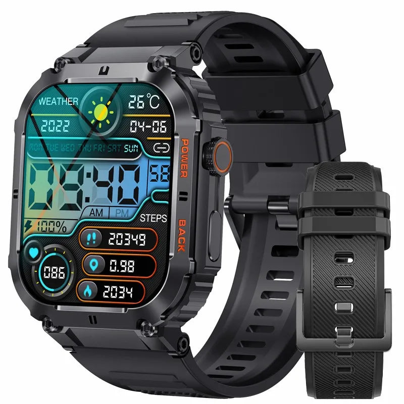 LIGEC Outdoor Fitness Waterproof Smartwatch With Bluetooth Calling