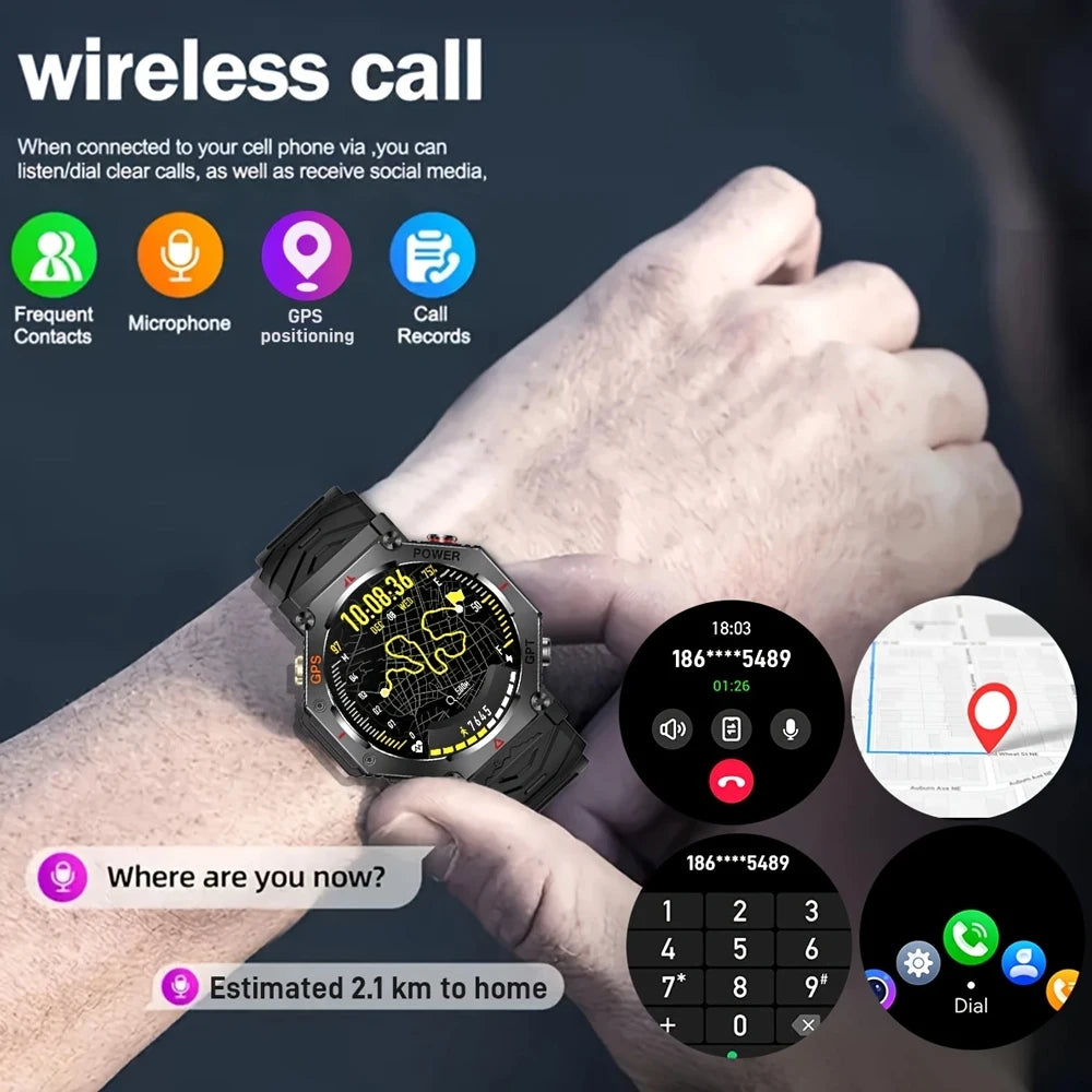 Senbono GPS Smartwatch With Built In GPS AI Fitness Tracker