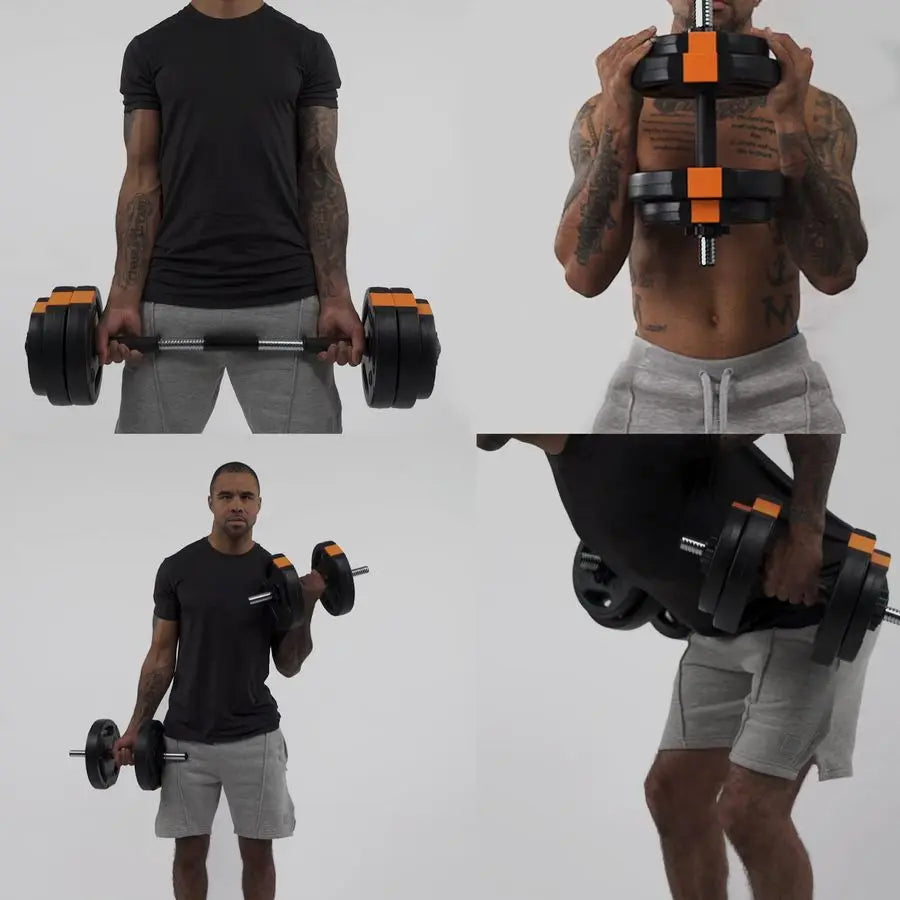 XMSJ 2-In-1 Dumbbell Barbell Set For Home Workout Strength Training