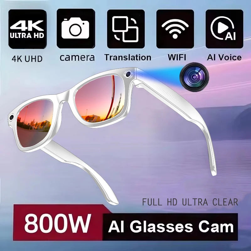 GUHUAVM AI Camera Translation Glasses Waterproof Smart Sunglasses
